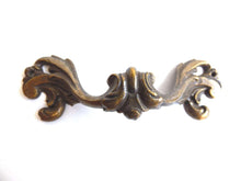 UpperDutch:Hooks and Hardware,1 Floral Handle - Ornate brass plated Drawer Pull - Leaves - Leafs - Drawer Handle