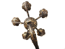 UpperDutch:Candelabras,Ornate wall Sconces, Pair Antique Solid Brass Victorian Wall sconces - 5 Arm Wall Candle Holders, Candle Wall Sconce.