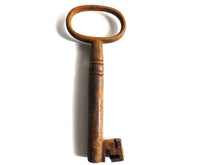 UpperDutch:Hooks and Hardware,Authentic Skeleton Key. Beautiful antique metal key, skeleton key,shabby, rusty, rustic.