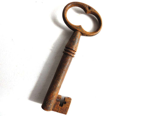 UpperDutch:Hooks and Hardware,Antique Skeleton Key, Beautiful antique metal key, skeleton key,shabby, rusty, rustic.