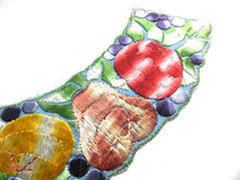 UpperDutch:Sewing Supplies,Fruit Trim Applique, 1930s embroidered applique. Vintage patch, sewing supply.