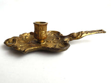UpperDutch:Candelabras,Candle Holder - Brass Candle Holder - Antique French Candlestick with Handle- Candlestick -  Chamber stick.