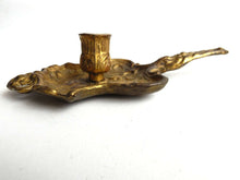 UpperDutch:Candelabras,Candle Holder - Brass Candle Holder - Antique French Candlestick with Handle- Candlestick -  Chamber stick.