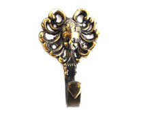UpperDutch:Home and Decor,Set of 2 Brass plated Ornate Coat hook - Towel hook - Kitchen hook - Angel.