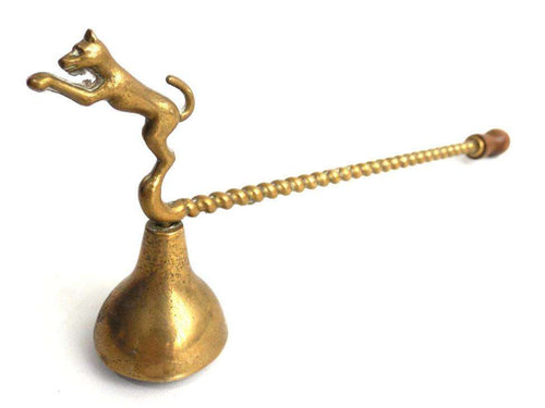 UpperDutch:Candle Snuffers,Candle Snuffer - Brass Candle Snuffer with dog - Antique Candle Snuffer.