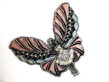 UpperDutch:Sewing Supplies,Antique Applique, fairy, butterfly applique, 1930s vintage embroidered applique. Vintage patch, sewing supply.