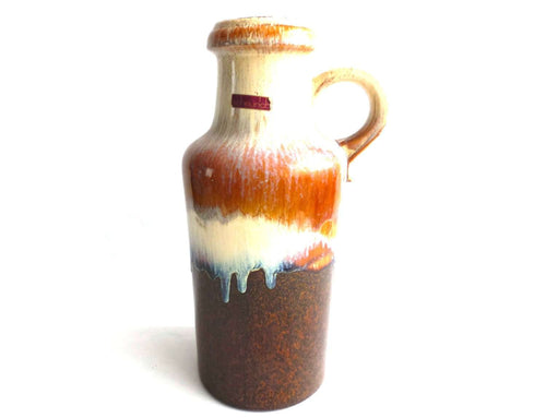 UpperDutch:Pottery,West German Vase, Fat Lava, Scheurich, Large West German Vase. West German Pottery.