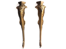 UpperDutch:Furniture,Table Legs. Set of 2 pcs Antique Brass Table Legs.  Antique decoration hardware for restoration or other projects.