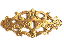 UpperDutch:Hooks and Hardware,Keyhole Cover, Large Antique Ornate Stamped  Keyhole Cover, Escutcheon, Floral Brass Keyhole frame, Furniture Applique.