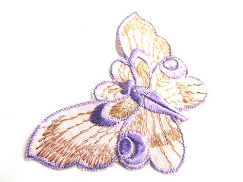 UpperDutch:Sewing Supplies,Applique, butterfly 1930s vintage embroidered applique. Vintage patch, sewing supply.