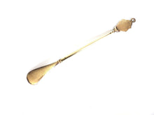UpperDutch:Home and Decor,Shoe Horn. Shoe Spoon. Antique brass shoe horn with ship / nautical.