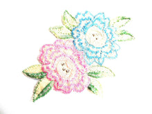 UpperDutch:Sewing Supplies,Applique, Flower applique, 1930s vintage embroidered applique. Vintage floral patch, sewing supply.