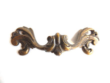 UpperDutch:Hooks and Hardware,1 Floral Handle - Ornate brass plated Drawer Pull - Leaves - Leafs - Drawer Handle