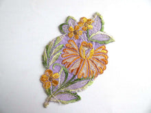 UpperDutch:Sewing Supplies,Flower Patch - Applique, 1930s vintage embroidered applique. Vintage floral patch, sewing supply.