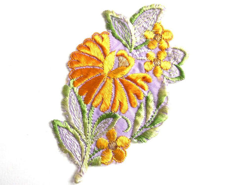 UpperDutch:Sewing Supplies,Flower Patch - Applique, 1930s vintage embroidered applique. Vintage floral patch, sewing supply.