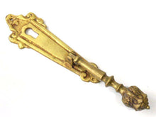 UpperDutch:Hooks and Hardware,Vintage Solid Brass Ornate Hanging Knob - Drawer Pull - Drop Handle - Drop pull - Cabinet hardware