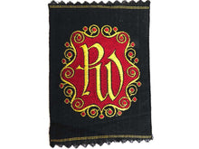 UpperDutch:Sewing Supplies,Monogram PW Applique  1930s Vintage Embroidered 'Initials PW' applique. Alphabet Patch, Monogram application, antique letter.