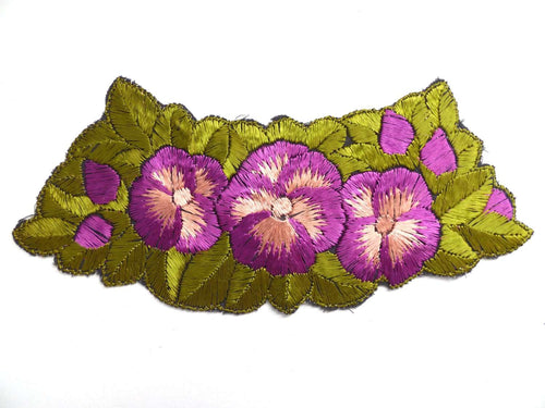 UpperDutch:Sewing Supplies,Floral Trim Applique, 1930s embroidered applique. Vintage patch, sewing supply.