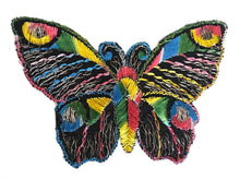 UpperDutch:Sewing Supplies,Butterfly Patch, 1930s vintage embroidered applique. Vintage patch, sewing supply. Applique, Crazy quilt.
