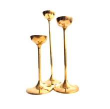 UpperDutch:Home and Decor,Tea Light Candle holders. Set of 3 Vintage Brass Tea Light Candle Holders. Home Decor.