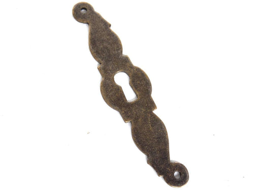 UpperDutch:Hooks and Hardware,Keyhole cover, shabby, key hole frame, Vintage brass Escutcheon.