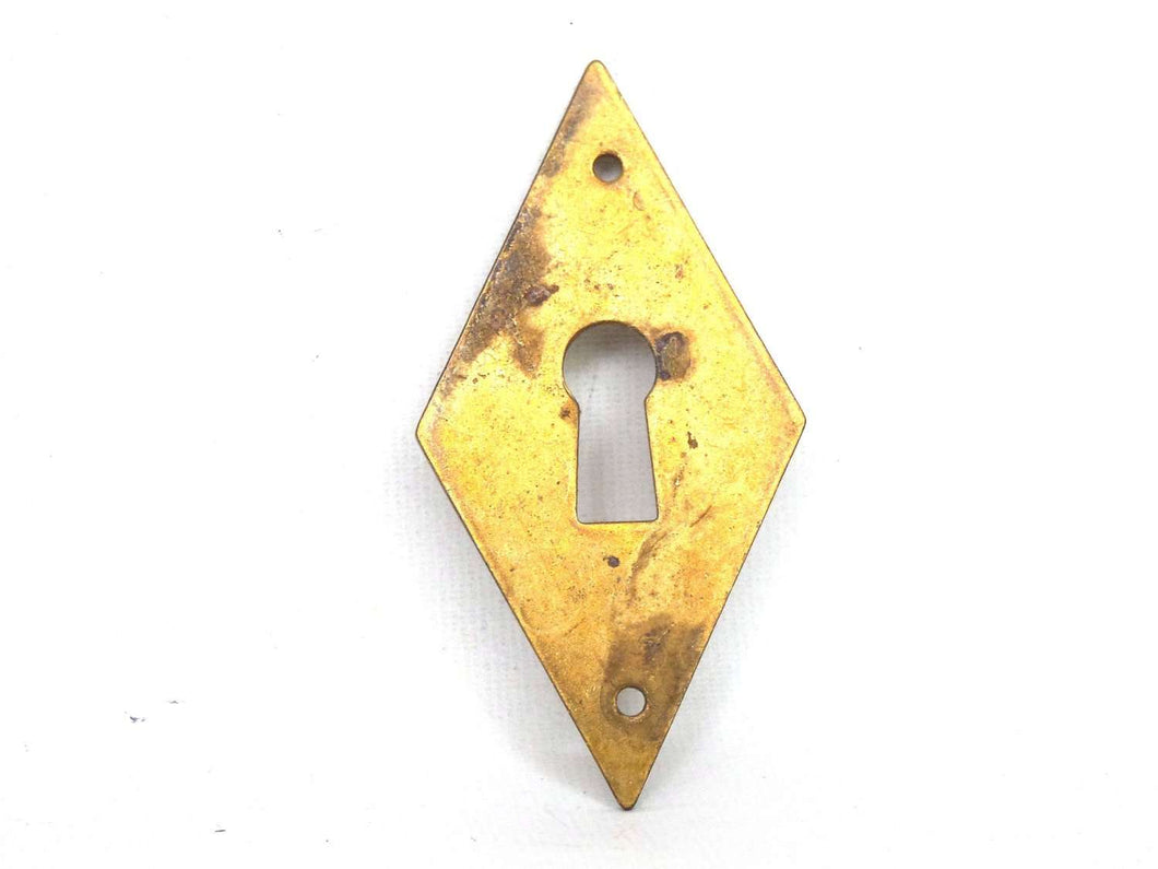 UpperDutch:Hooks and Hardware,1 (ONE) Keyhole cover, shabby keyhole frame, Antique brass Escutcheon.