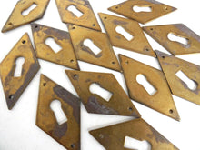 UpperDutch:Hooks and Hardware,1 (ONE) Keyhole cover, shabby keyhole frame, Antique brass Escutcheon.