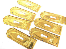 UpperDutch:Hooks and Hardware,1 (ONE) Keyhole cover. Brass Stamped keyhole frame, furniture decoration. Hardware.