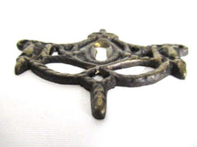UpperDutch:Keyhole cover,1 (ONE) Antique Rams Head Keyhole cover, Antique brass escutcheon, keyhole frame, plate, goat, ram.