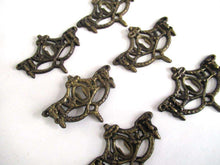 UpperDutch:Keyhole cover,1 (ONE) Antique Rams Head Keyhole cover, Antique brass escutcheon, keyhole frame, plate, goat, ram.