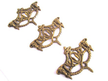 UpperDutch:Keyhole cover,1 (ONE) Antique Rams Head Keyhole cover, Antique brass escutcheon, keyhole frame, plate, goat, ram.