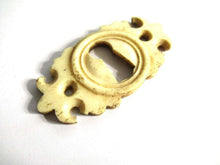 UpperDutch:Keyhole cover,1 (ONE) Bone Keyhole cover, plate, bone escutcheon, keyhole frame.