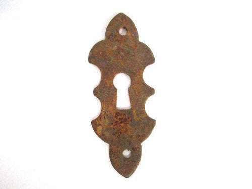 UpperDutch:,1 (One) Rusty keyhole cover, frame, metal Escutcheon