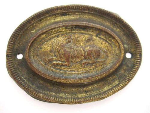 UpperDutch:Keyhole cover,Antique Brass Stamped, pressed Brass, Copper Ornament. Brass furniture applique.