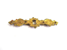 UpperDutch:,Antique Keyhole Cover Escutcheon Ornate brass keyhole frame Victorian style Cabinet hardware.