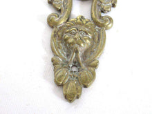 UpperDutch:,Antique Lion head keyhole cover, escutcheon, key hole frame, authentic solid brass Keyhole cover, victorian, empire style.