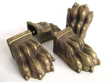 UpperDutch:,1 (ONE) Early 1900's Brass Lion Paw, Solid Brass Claw or Foot, Antique Cabinet Hardware. Authentic furniture restoration supplies