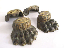 UpperDutch:Lion paw,1 (ONE) Early 1900's Brass Lion Paw, Solid Brass Claw or Foot, Antique Cabinet Hardware. Authentic furniture restoration supplies