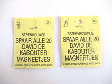 UpperDutch:Magnet,Set of 2 Gnome magnets, Brb, David the Gnome, Rien Poortvliet.