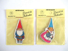 UpperDutch:Magnet,Set of 2 Gnome magnets, Brb, David the Gnome, Rien Poortvliet.