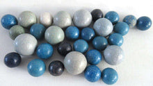 UpperDutch:Marbles,Marbles, Set of 30 Blue Antique Clay Marbles