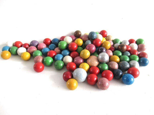 UpperDutch:Marbles,Set of 100 Antique Clay Marbles.