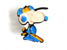 UpperDutch:,A lovely vintage Snoopy pin. Peanuts - Snoopy. Collectible Snoopy pin - Baseball.