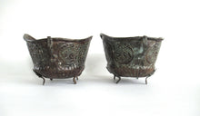 UpperDutch:Planter,Set of 2 Antique Copper Ornate planters, Copper Pot, flower pot.