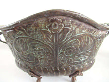 UpperDutch:Planter,Set of 2 Antique Copper Ornate planters, Copper Pot, flower pot.