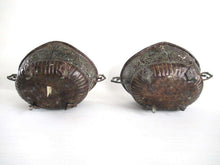 UpperDutch:Planter,Set of 2 Antique Copper Ornate planters, Copper Pot, flower pot.