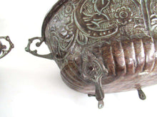 UpperDutch:Planter,Set of 2 Antique Copper Ornate planters, Copper Pot, flower pot.