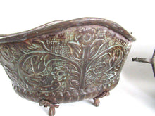 UpperDutch:Planter,Set of 2 Antique Copper Ornate planters, Copper Pot, flower pot.