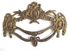 UpperDutch:,1 (ONE) Antique Drawer Handle. Ornamental Furniture Applique. Drawer embellishment. Authentic 19th century hardware.