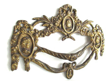 UpperDutch:,1 (ONE) Antique Drawer Handle. Ornamental Furniture Applique. Drawer embellishment. Authentic 19th century hardware.